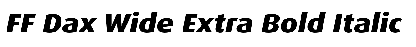 FF Dax Wide Extra Bold Italic